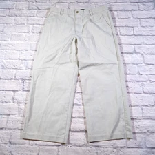 Dockers Recode Ivory Flat Front Cotton Khakis Mens Pants 34x29