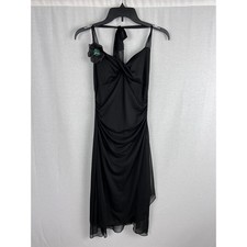 Vintage Y2K Ruby Rox Dress Juniors Babydoll Halter Black Fairy Whimsigoth Prom