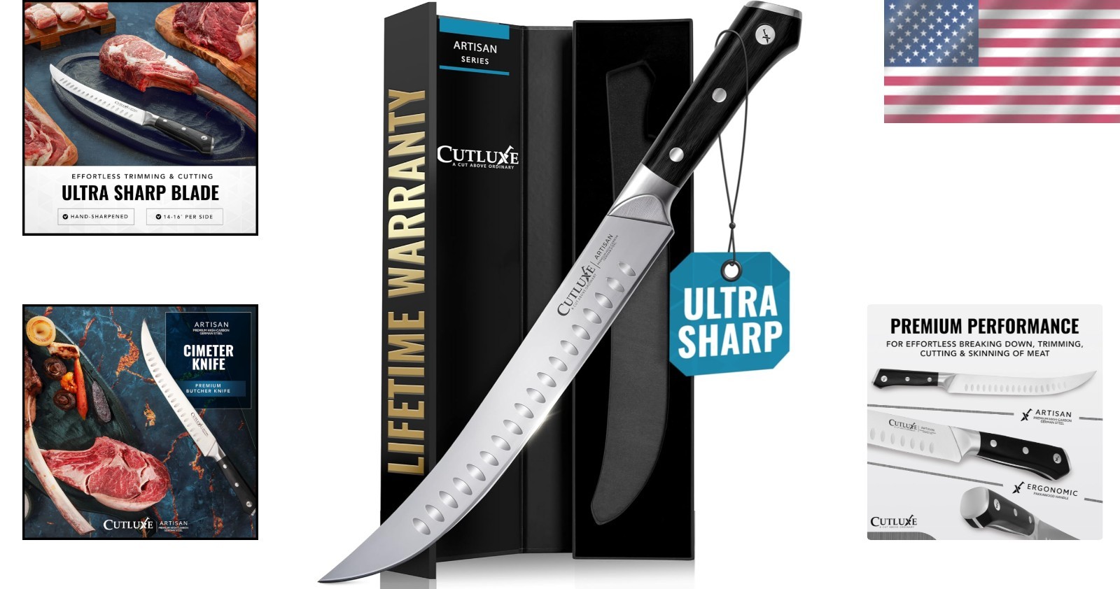 Crafted 10-Inch Cimeter Knife - High Carbon Forged Steel with Lifetime