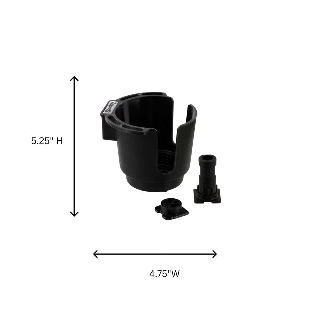 New Best Scotty 311-BK Cup Holder with Rod Post and Bulkhead Black Free Shipping