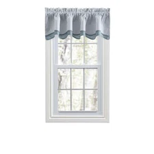 Ellis Plaza Ticking Stripe Printed Bradford Valance 3" Rod Pocket 58" x 15" Blue