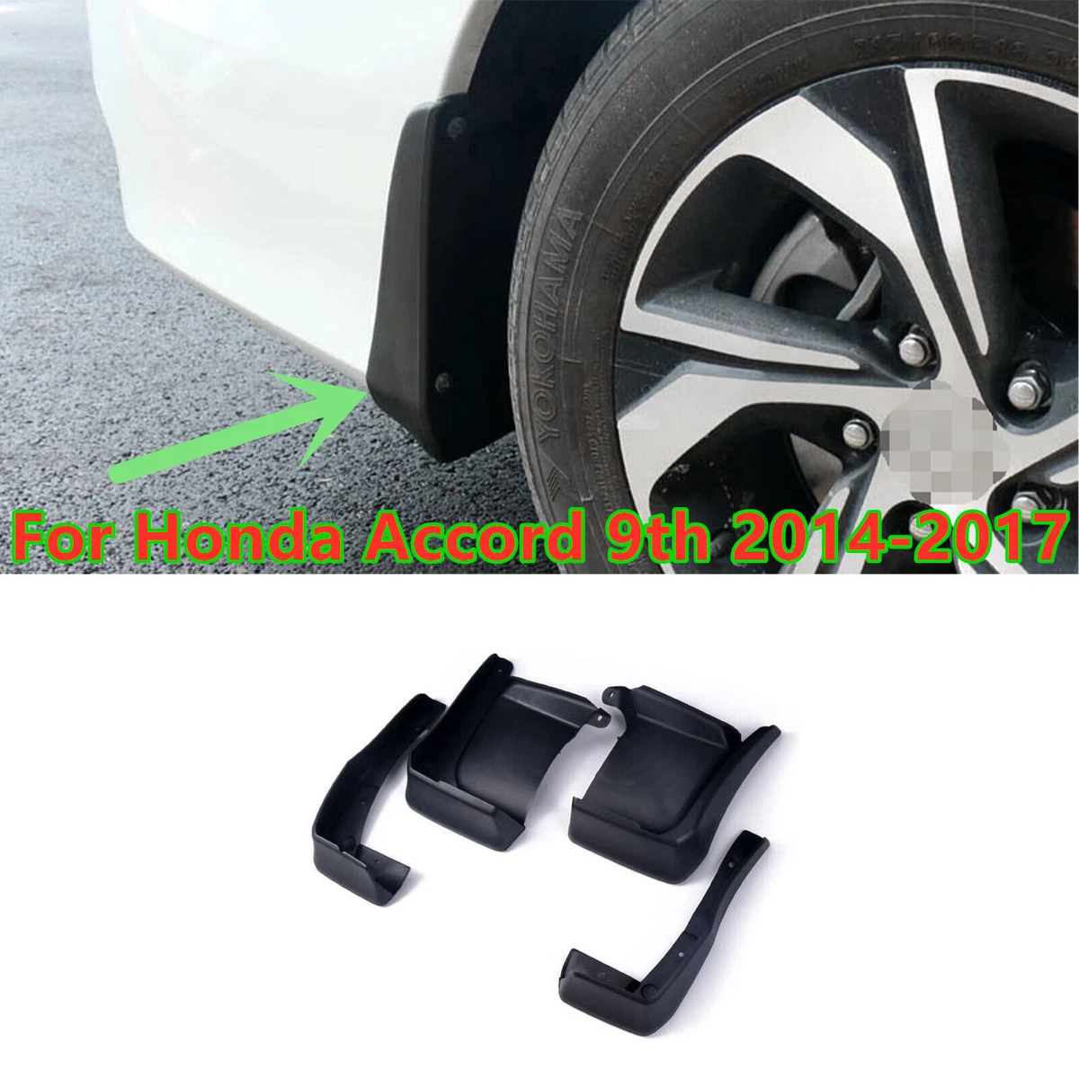 4X Front Rear Mud Flaps Splash Guards Fender Mudguard For Honda