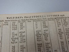 STOCKS  SHARES  OCTOBER    x1  abstract page  1758