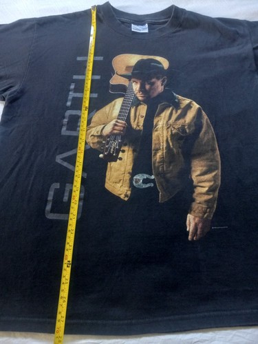 Vintage 1998 Garth Brooks Guitar T-Shirt Men's Size Large Black Hanes Beefy Tee - Picture 6 of 9