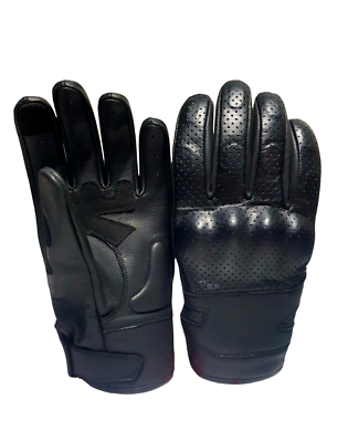 Motorcycle Gloves Leather Perforated Black Icon Pursuit For Sale Online - Foto 12