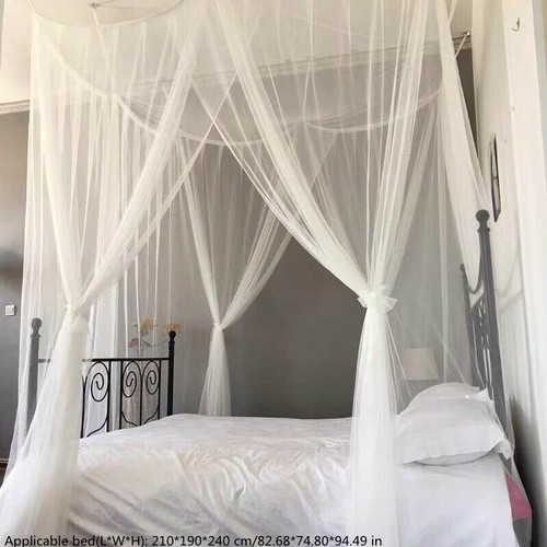 Princess Mosquito Net Palace 4 Corner Mesh Nets Bed Canopy Bedding Elegant Home - Picture 1 of 13