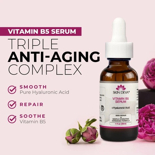 Skin Deva Vitamin B5 serum with hyaluronic acid for all types of skin - 1 Oz - Afbeelding 3 van 10