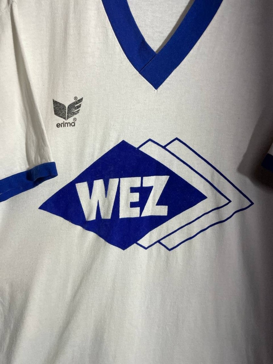 Erima Vintage Jersey Football Soccer Shirt 80s 90s White Trikot