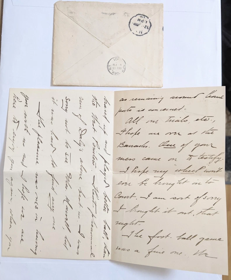 Friend, NYC--US Naval Lt., George R. Marvell, USN, U.S.S. Indiana/2-C. US/1901! - Image 2 of 3