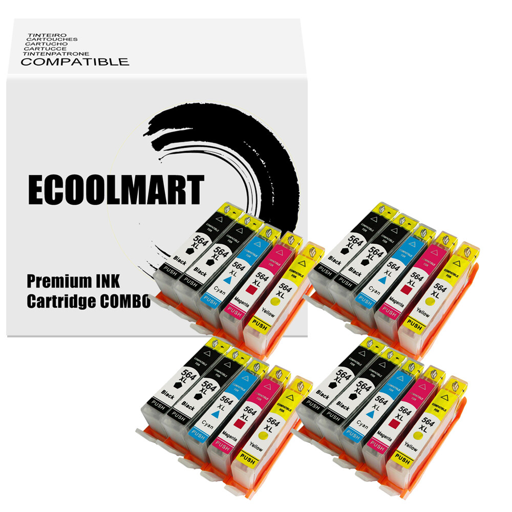 Set Of 4 Hi-Smartink 564 XL Ink Cartridges – Compatible With HP Photosmart, Officejet, Deskjet Printers