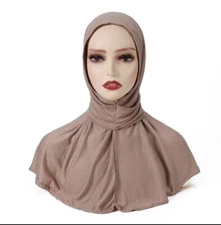 Instant Hijab for Ladies with Snap Back Button Sport Premium Quality JerseyScarf
