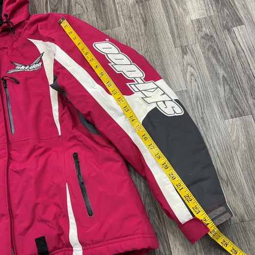 BRP SKI-DOO Full Zip Hook & Loop Fuchsia Hooded Snowmobile Jacket Womens Size XL - Bild 8 von 15