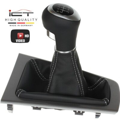 6G ICT Schaltknauf Schaltsack für  Ford Focus MK3 ST RS Naht silber B85