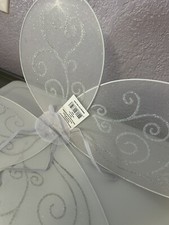 Way To Celebrate Halloween Angel Wings White And Silver Glitter For Kids