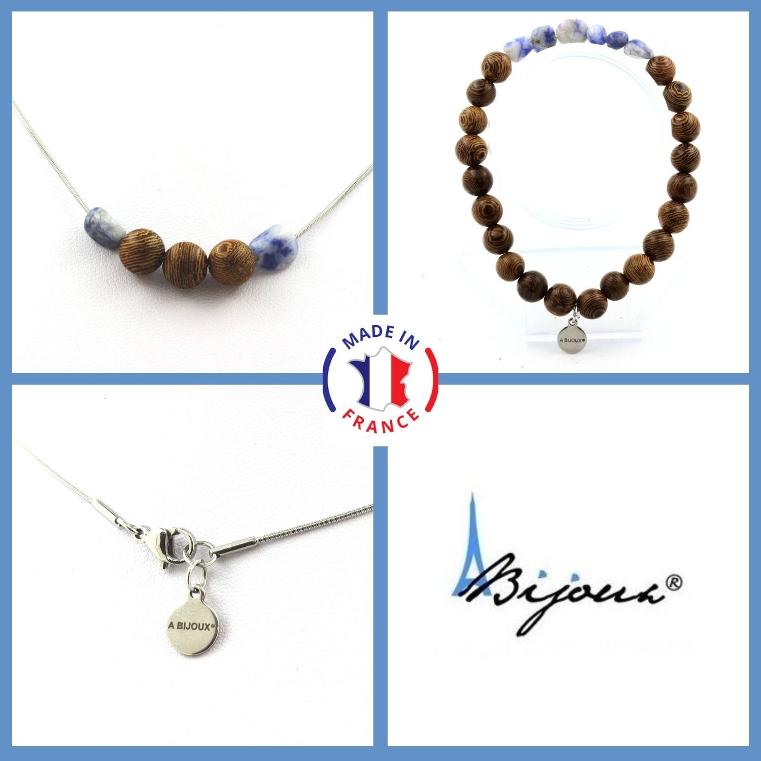 Bijoux en perles de bois et jaspe blanc : l'accessoire bohème chic pour vos séances de yoga