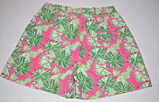 Vintage Lilly Pulitzer Shorts Size 10 90s Pink Green Daisy High Waist Cotton
