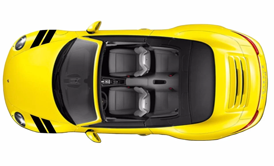 Fender Hash Bar Mark vinyl Rally RACING STRIPES 4" Decal (Fits PORSCHE Cayman) - Image 4 of 4