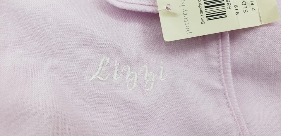 Pottery Barn 儿童粉色睡衣套装“Lizzi”尺寸 4 全新带标签法兰绒上衣和底部 — 第 3/4 张图片