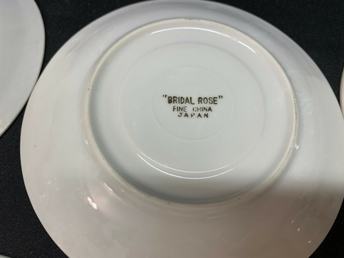 Fine china Japan "BRIDAL ROSE" ~ Set of 6 ~ Cups & Saucers ~ 21/4" Tall - Picture 9 of 9