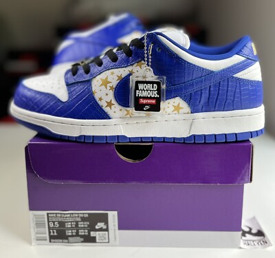 NEW Nike SB Dunk Low Supreme Stars Hyper Royal 2021 | SIZE NEW Nike SB Dunk Low Supreme Stars Hyper Royal 2021 | SIZE