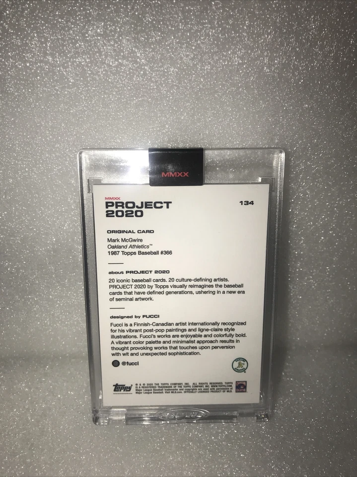 Topps PROJECT 2020 Card 134 - 1987 Mark McGwire by Fucci - Image 2 of 4