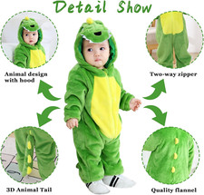 Tutina Neonato In Flanella Con Cappuccio - Pagliaccetto Animale Per Bambini 2-36 Mesi, Lavabile - Foto 10