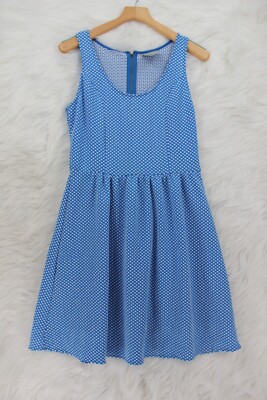 anthropologie blue polka dot dress Mauve Sleeveless Women's L Preppy Classic Yvonne Olive Green Satin