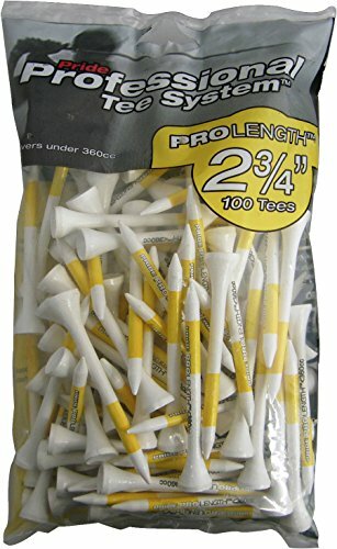 Pride Professional Tee System PTS Tees, 2-3/4-Inch-100 Count Bag , White tees - Picture 1 of 2