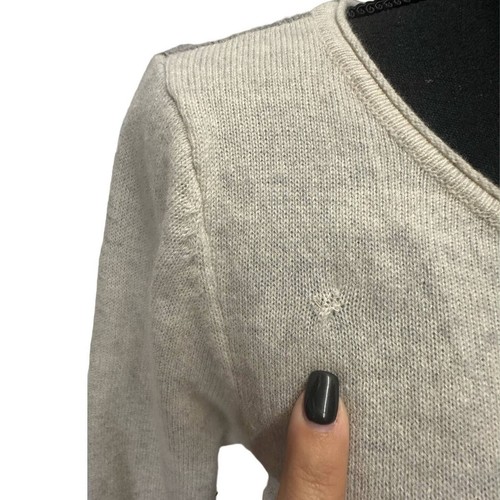 Club Monaco Cashmere Beige and Gray Sweater Sz S/P - Picture 7 of 10