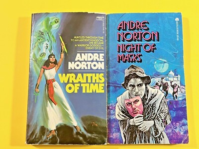 ANDRE NORTON Wraiths of Time & Night of Masks Fawcett SciFi Vintage Paperbacks 