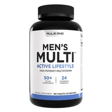 RULE 1 Men's Train Daily Multi Vitamin High Potency Men Multivitamin 180 tabs
