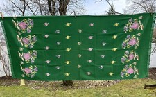 Antique Vintage Ethnic Embroidered Large Wrap/Shawl 76  x 35  .