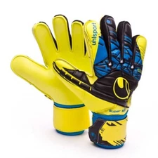 Uhlsport Speed Up Supersoft Soccer Goalkeeper GK Gloves Mens 10 Yellow new