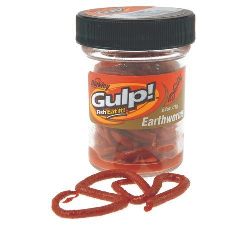 Berkley Gulp Extruded Earthworms Red in Jar Twin Pack-4inch 1092973 for  sale online