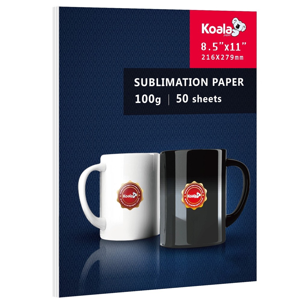 Koala 8.5x11 Sublimation Paper for Cotton Poly T-Shirts 100gsm Heat Transfer  