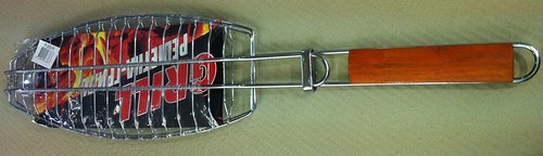 BBQ Collection Large Fish Basket With Wooden Handle (37x15cm grill aprox) - 第 1/1 張圖片