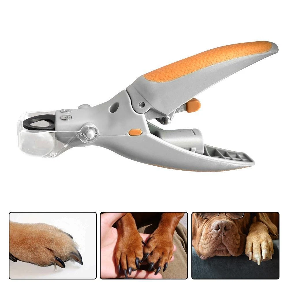 Dog nail clippers with light to see clearance quick