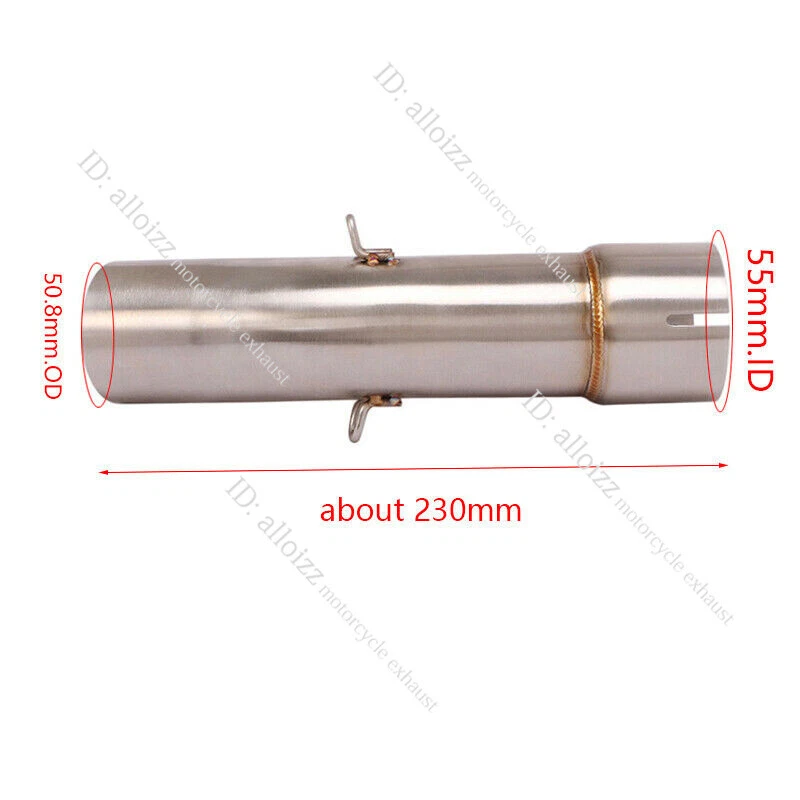 Slip For Suzuki SV650 2003-15 Motorcycle Exhaust Mid Link Pipe 51mm Muffler Pipe - Image 4 of 4