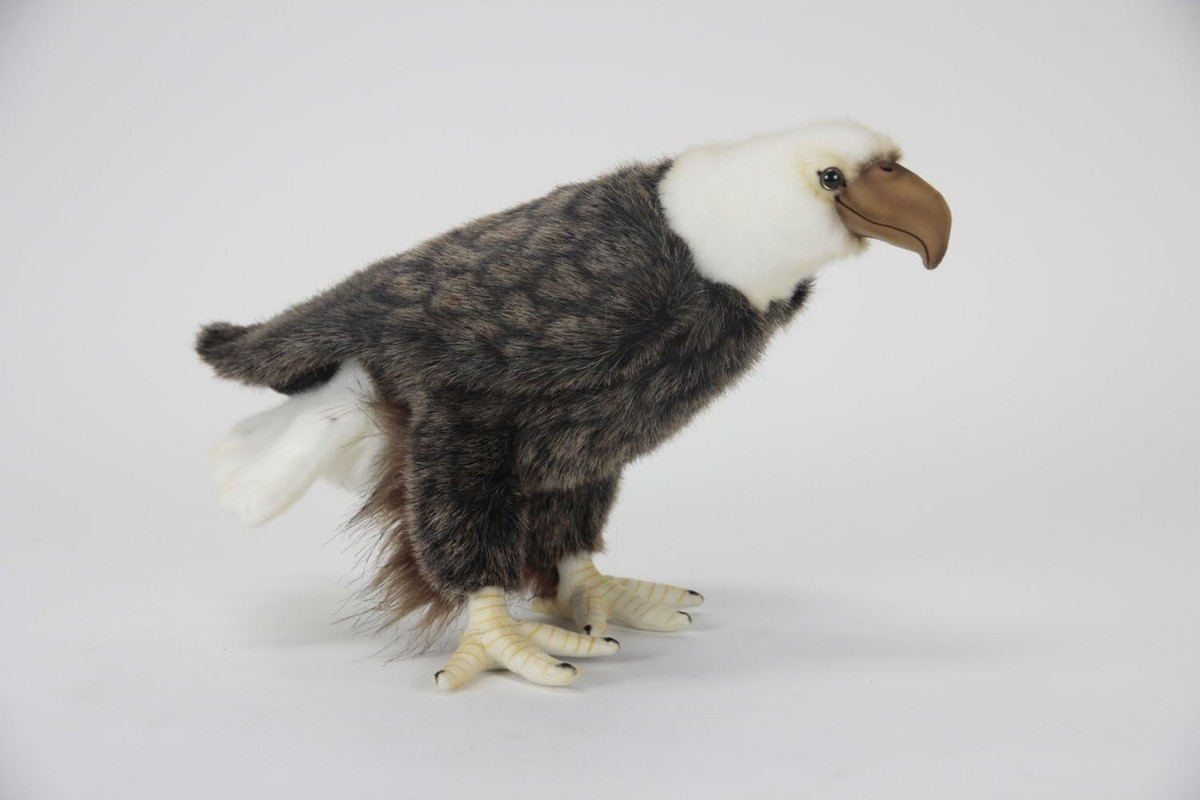 Hansa Bald Eagle Plush Toy Doll 20cm 7.8in Brown White Bird Animal