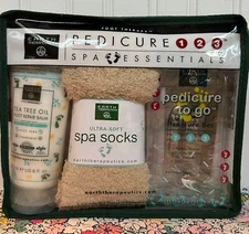EARTH THERAPEUTICS SPA TEA TREE FOOT REPAIR BALM SPA SOCKS PEDICURE TOOLS