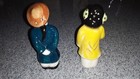 Vintage Chinese Asian Man & Woman Couple Salt and Pepper Shakers Japan No Corks — photo 3