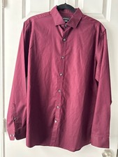 NWT, Claiborne Men  s Shirt, Bold Burgundy, Size M, Nice Color