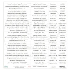 Mintay Papers 12 X 12 Sentiments Paper - Love & Marriage