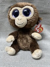 Ty Beanie Boos Coconut The Monkey Brown Stuffed 6" Animal Soft Plush With Tags