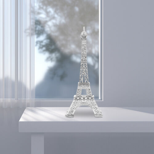Metal Eiffel Tower Statue Decor Souvenir Figurine Stand Holder - Picture 1 of 12