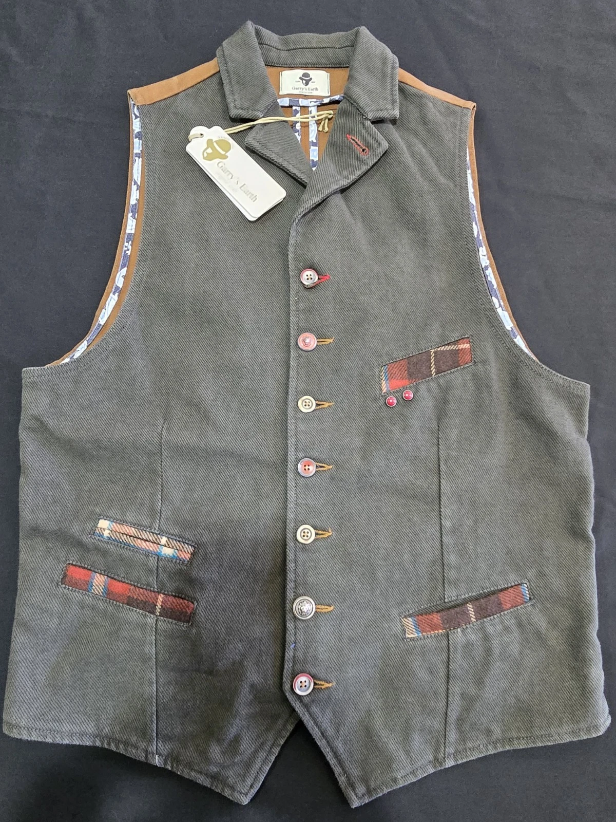Garry's Earth Vest Handcrafted Made In Italy Size M Cod.36 image 2
