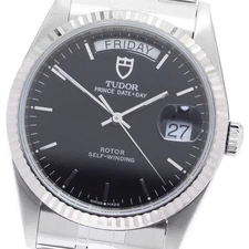 TUDOR Prince Date Day 76214 WG bezel Black Dial Automatic Men's Watch_899056