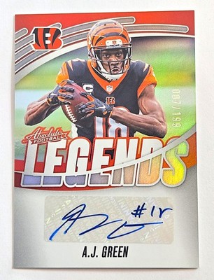 2025 Panini Absolute A.J. Green #ALS-AGN Legends Signatures 7/199 Auto Bengals