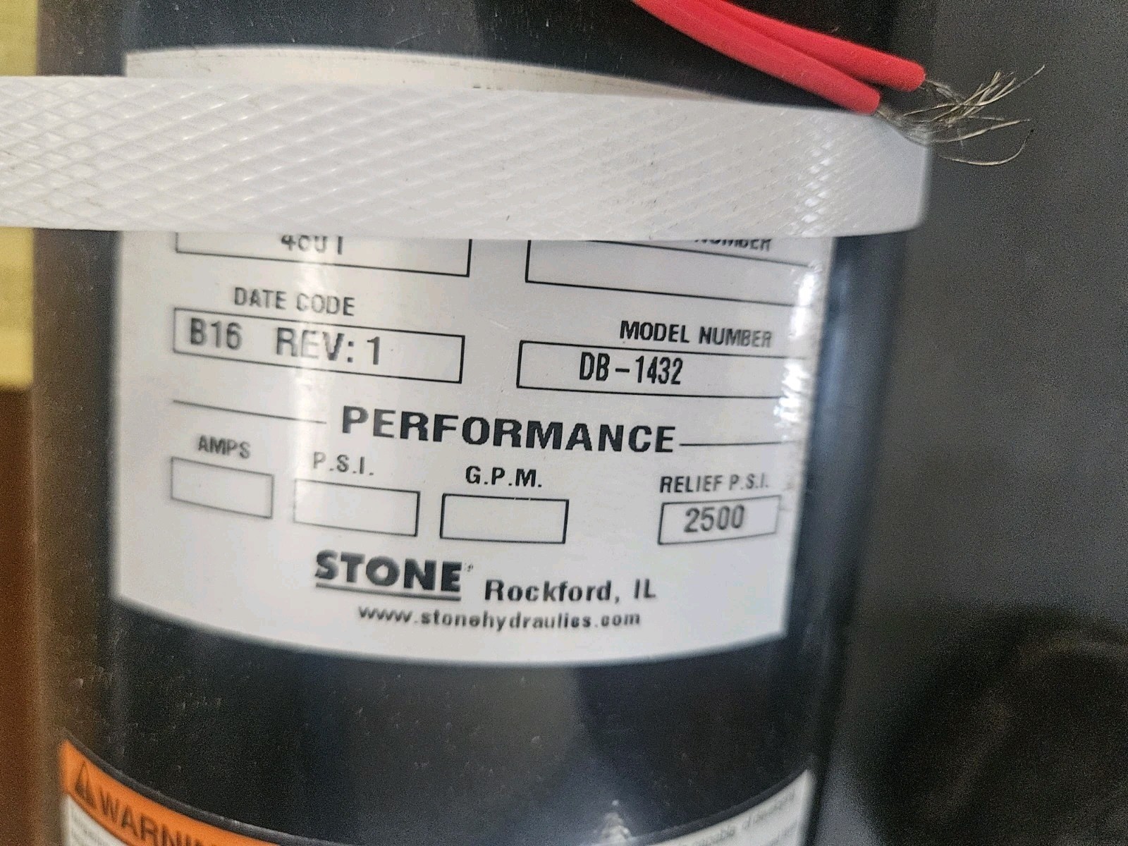 DB-1432 STONE HYDRAULICS liftgate MOTOR with tank - NEW - OEM - FAST SHIPPING