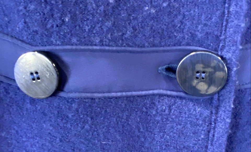 Abrigo Emporio Armani Mujer Azul Botón Doble Pecho Talla 38 Foto 4 de 4